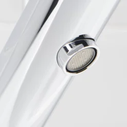 GoodHome Nyasa Medium Gloss Round Deck-mounted Manual Basin Mono Mixer Tap -Trade point goodhome nyasa medium gloss round deck mounted manual basin mono mixer tap3663602300144 36i