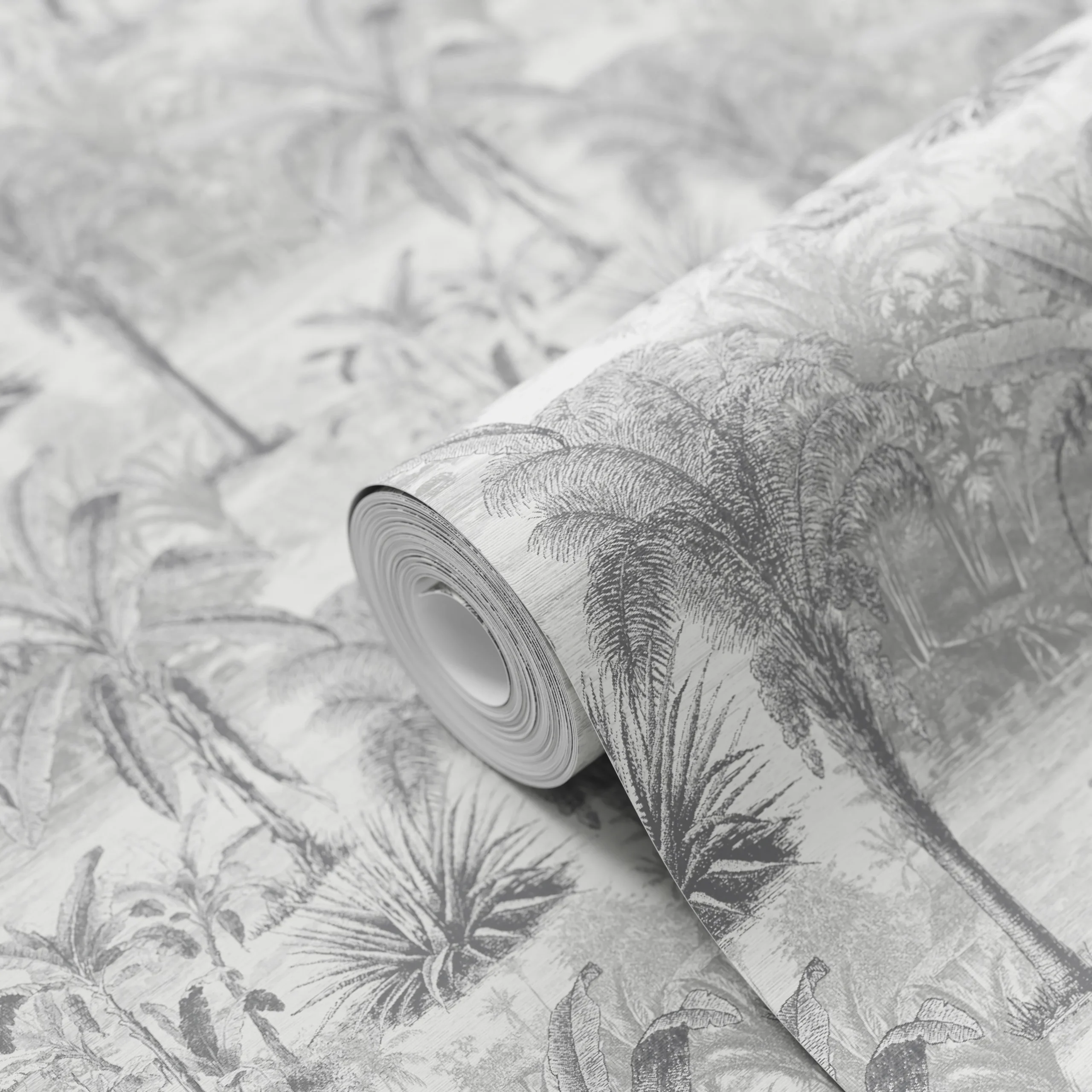 GoodHome Onyk Grey Jungle Textured Wallpaper 3 GoodHome Onyk Grey Jungle Textured Wallpaper