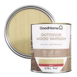 GoodHome Outdoor Clear Gloss Varnish, 750ml