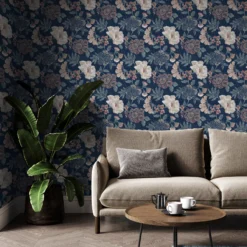 GoodHome Padworth Navy Woven Effect Textured Wallpaper 9 GoodHome Padworth Navy Woven Effect Textured Wallpaper -Trade point goodhome padworth navy woven effect textured wallpaper5059340831794 02i