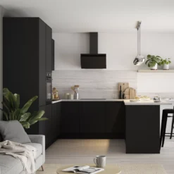 GoodHome Pasilla Matt Carbon Thin Frame Slab Drawer Front (W)400mm, Pack Of 4 -Trade point goodhome pasilla matt carbon thin frame slab drawer front w 400mm pack of 43663602474029 10i