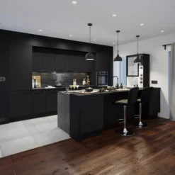 GoodHome Pasilla Matt Carbon Thin Frame Slab Drawer Front (W)400mm, Pack Of 4 -Trade point goodhome pasilla matt carbon thin frame slab drawer front w 400mm pack of 43663602474487 22i