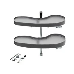 GoodHome Pebre Anthracite Soft-close Pull Out Storage, (H)698mm (W)865mm