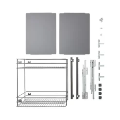 GoodHome Pebre Anthracite Soft Close Runners Pull Out Storage, (H)484mm (W)364mm 13 GoodHome Pebre Anthracite Soft Close Runners Pull Out Storage, (H)484mm (W)364mm -Trade point goodhome pebre anthracite soft close runners pull out storage h 484mm w 364mm3663602480167 07c bq