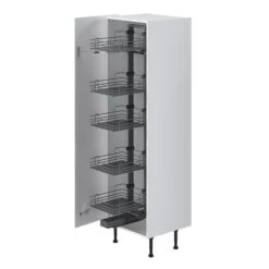 GoodHome Pebre Soft-close Larder Pull-out Storage, (W)500mm -Trade point goodhome pebre soft close larder pull out storage w 500mm5059340141022 21c