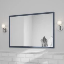 GoodHome Perma Blue Rectangular Bathroom Mirror (H)700mm (W)1000mm 9 GoodHome Perma Blue Rectangular Bathroom Mirror (H)700mm (W)1000mm -Trade point goodhome perma blue rectangular bathroom mirror h 700mm w 1000mm5059340018713 01i