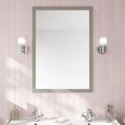 GoodHome Perma Grey Rectangular Bathroom Mirror (H)700mm (W)1000mm 9 GoodHome Perma Grey Rectangular Bathroom Mirror (H)700mm (W)1000mm -Trade point goodhome perma grey rectangular bathroom mirror h 700mm w 1000mm5059340018263 02i