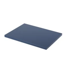 GoodHome Perma Satin Blue Square Edge MDF Bathroom Worktop 2.8cm X 45.2cm X 60.5cm