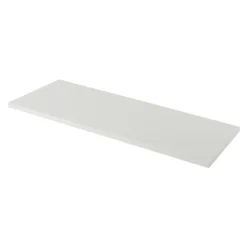 GoodHome Perma Satin White Square Edge MDF Bathroom Worktop 2.8cm X 45.2cm X 120.5cm
