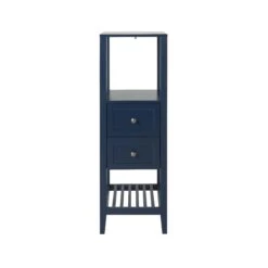 GoodHome Perma Tall Satin Blue Bathroom Cabinet (H)120cm (W)40cm 9 GoodHome Perma Tall Satin Blue Bathroom Cabinet (H)120cm (W)40cm -Trade point goodhome perma tall satin blue bathroom cabinet h 120cm w 40cm5059340018683 02c