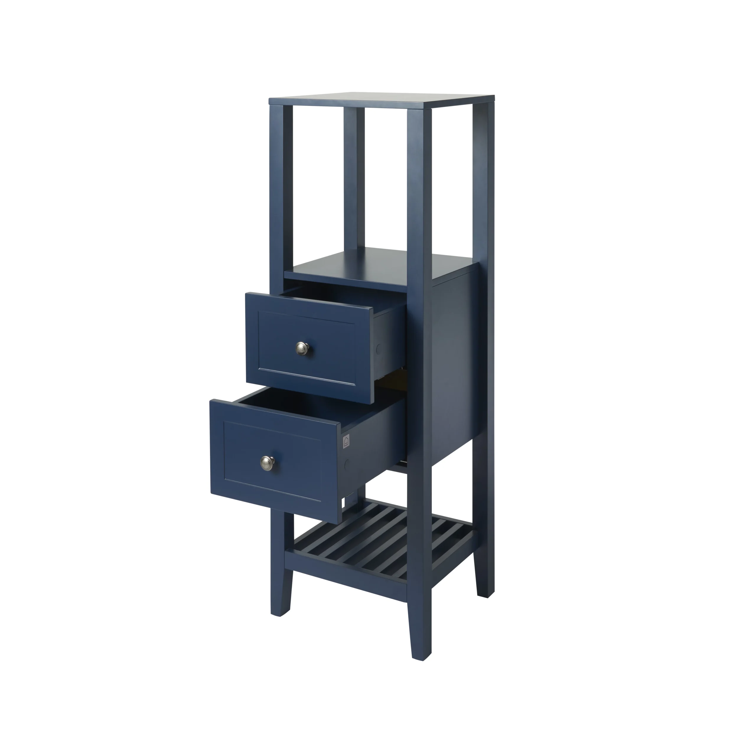 GoodHome Perma Tall Satin Blue Bathroom Cabinet (H)120cm (W)40cm 6 GoodHome Perma Tall Satin Blue Bathroom Cabinet (H)120cm (W)40cm - Image 4