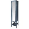GoodHome Perma Tall Satin Blue Single Freestanding Bathroom Cabinet (H)185cm (W)40cm