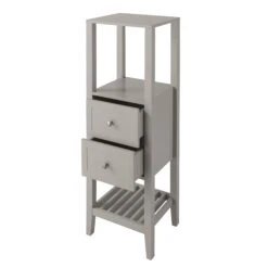GoodHome Perma Tall Satin Grey Bathroom Cabinet (H)120cm (W)40cm 9 GoodHome Perma Tall Satin Grey Bathroom Cabinet (H)120cm (W)40cm -Trade point goodhome perma tall satin grey bathroom cabinet h 120cm w 40cm5059340018232 21c