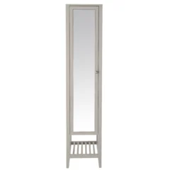 GoodHome Perma Tall Satin Grey Single Bathroom Cabinet (H)185cm (W)40cm -Trade point goodhome perma tall satin grey single bathroom cabinet h 185cm w 40cm5059340018256 02c