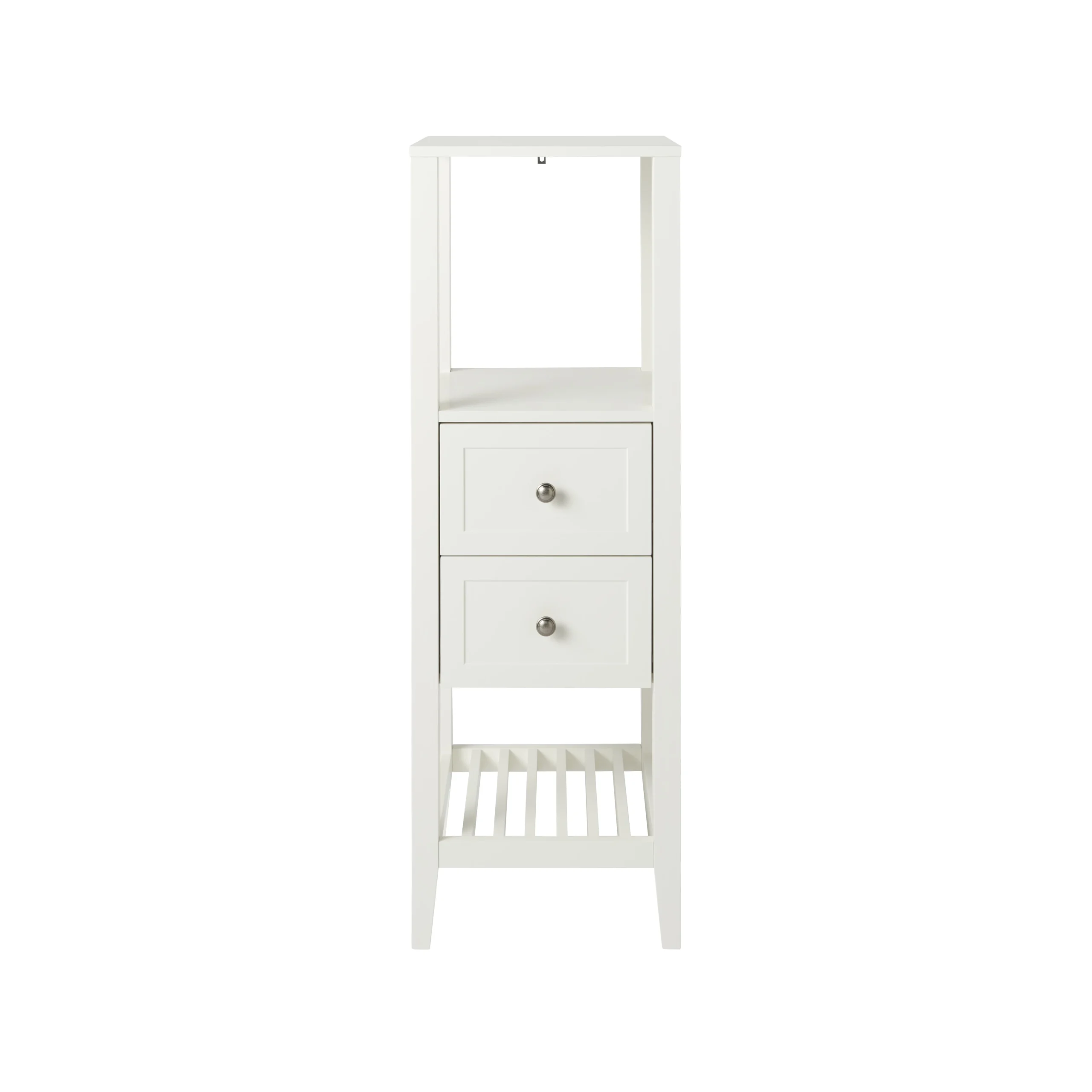 GoodHome Perma Tall Satin White Bathroom Cabinet (H)120cm (W)40.2cm 5 GoodHome Perma Tall Satin White Bathroom Cabinet (H)120cm (W)40.2cm - Image 3