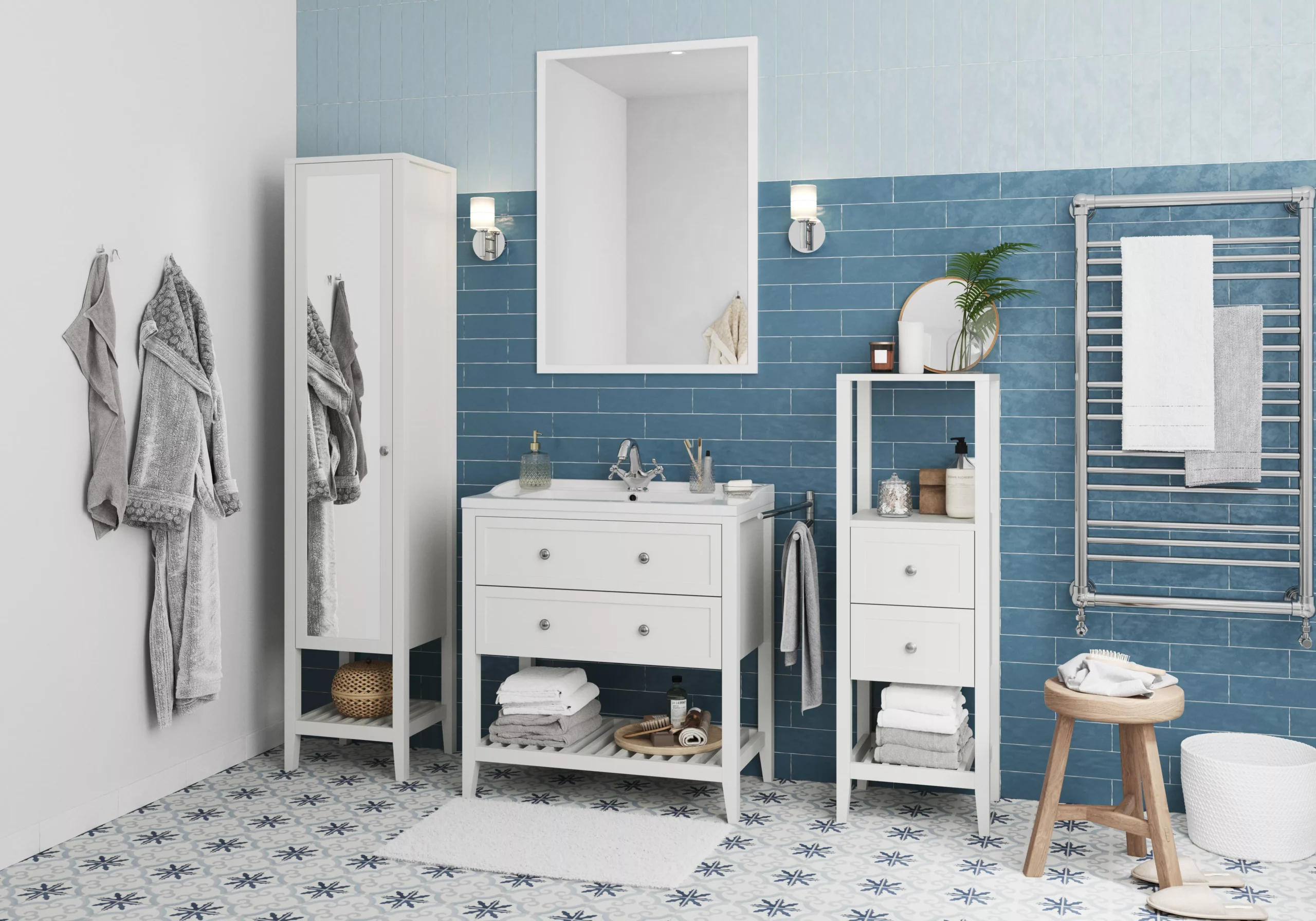 GoodHome Perma Tall Satin White Single Bathroom Cabinet (H)185cm (W)40cm 7 GoodHome Perma Tall Satin White Single Bathroom Cabinet (H)185cm (W)40cm - Image 5