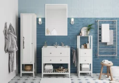 GoodHome Perma Tall Satin White Single Bathroom Cabinet (H)185cm (W)40cm 10 GoodHome Perma Tall Satin White Single Bathroom Cabinet (H)185cm (W)40cm -Trade point goodhome perma tall satin white single bathroom cabinet h 185cm w 40cm5059340018102 43i