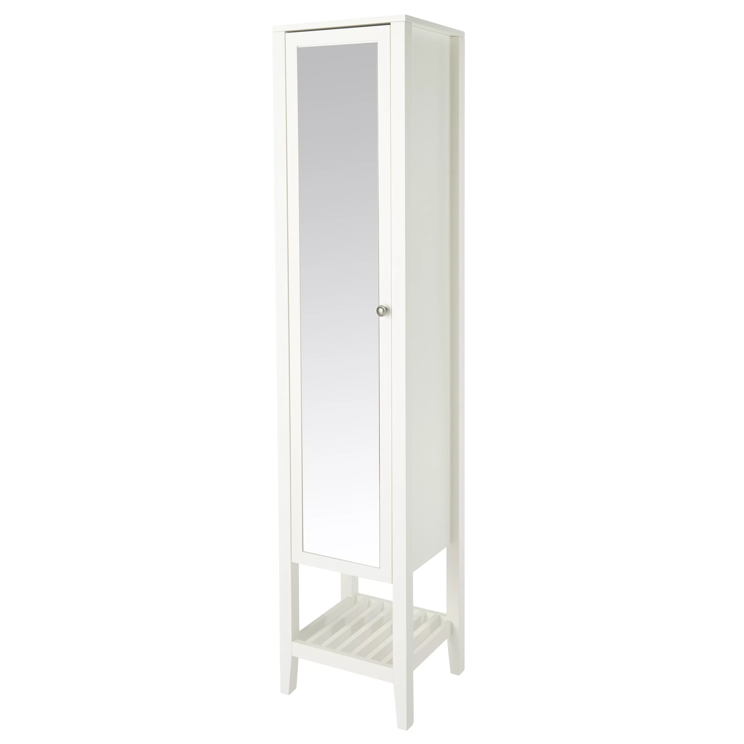 GoodHome Perma Tall Satin White Single Bathroom Cabinet (H)185cm (W)40cm 3 GoodHome Perma Tall Satin White Single Bathroom Cabinet (H)185cm (W)40cm