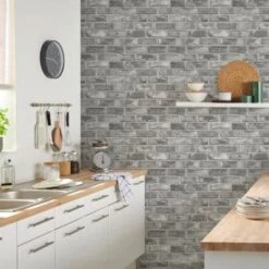 GoodHome Pernay Grey Brick Glitter Effect Textured Wallpaper 19 GoodHome Pernay Grey Brick Glitter Effect Textured Wallpaper -Trade point goodhome pernay grey brick glitter effect textured wallpaper3663602559672 01i