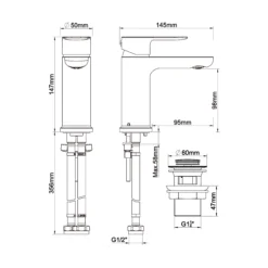 GoodHome Piana Basin Mono Mixer Tap 8 GoodHome Piana Basin Mono Mixer Tap -Trade point goodhome piana basin mono mixer tap5059340214528 02t bq