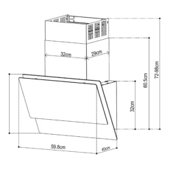 GoodHome PlasmaSense GHAG60PLAS Black Steel & Glass Angled Cooker Hood (W)59.8cm - Black 22 GoodHome PlasmaSense GHAG60PLAS Black Steel & Glass Angled Cooker Hood (W)59.8cm - Black -Trade point goodhome plasmasense ghag60plas black steel glass angled cooker hood w 59 8cm black5059340445892 01t