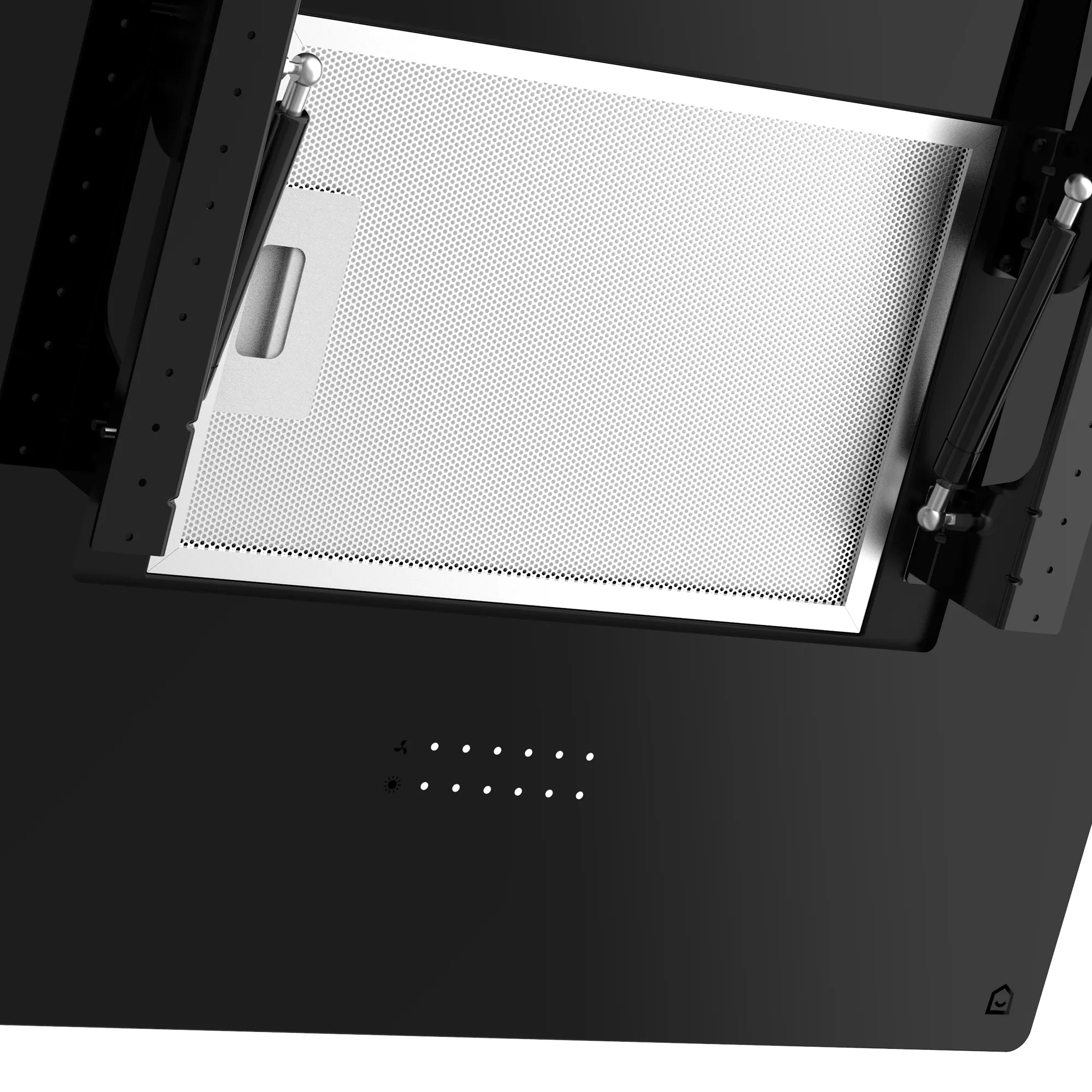 GoodHome PlasmaSense GHAG60PLAS Black Steel & Glass Angled Cooker Hood (W)59.8cm - Black 7 GoodHome PlasmaSense GHAG60PLAS Black Steel & Glass Angled Cooker Hood (W)59.8cm - Black - Image 5