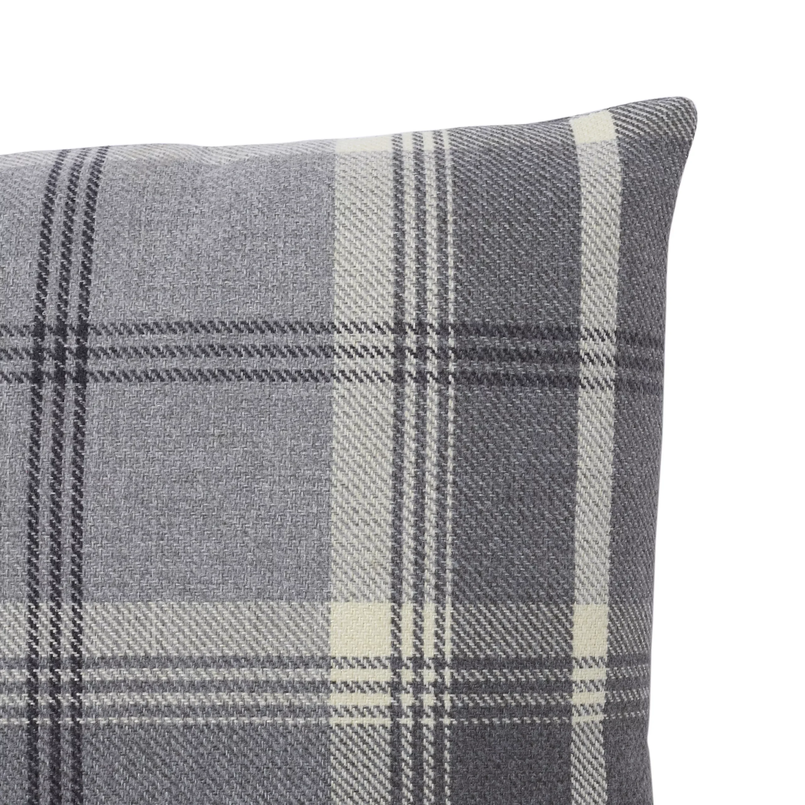 GoodHome Podor Grey Check Indoor Cushion (L)45cm X (W)45cm 4 GoodHome Podor Grey Check Indoor Cushion (L)45cm X (W)45cm - Image 2
