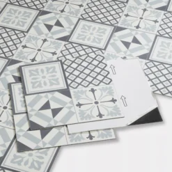 GoodHome Poprock Black & White Mosaic Effect Self Adhesive Vinyl Tile, Pack Of 14 17 GoodHome Poprock Black & White Mosaic Effect Self Adhesive Vinyl Tile, Pack Of 14 -Trade point goodhome poprock black white mosaic effect self adhesive vinyl tile pack of 143663602563518 02bq