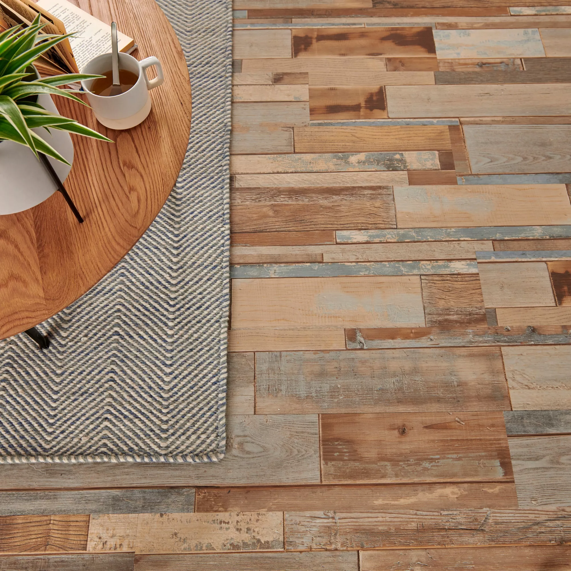 GoodHome Poprock Multi-blue Wood Planks Wood Effect Self Adhesive Vinyl Plank, Pack Of 7 3 GoodHome Poprock Multi-blue Wood Planks Wood Effect Self Adhesive Vinyl Plank, Pack Of 7