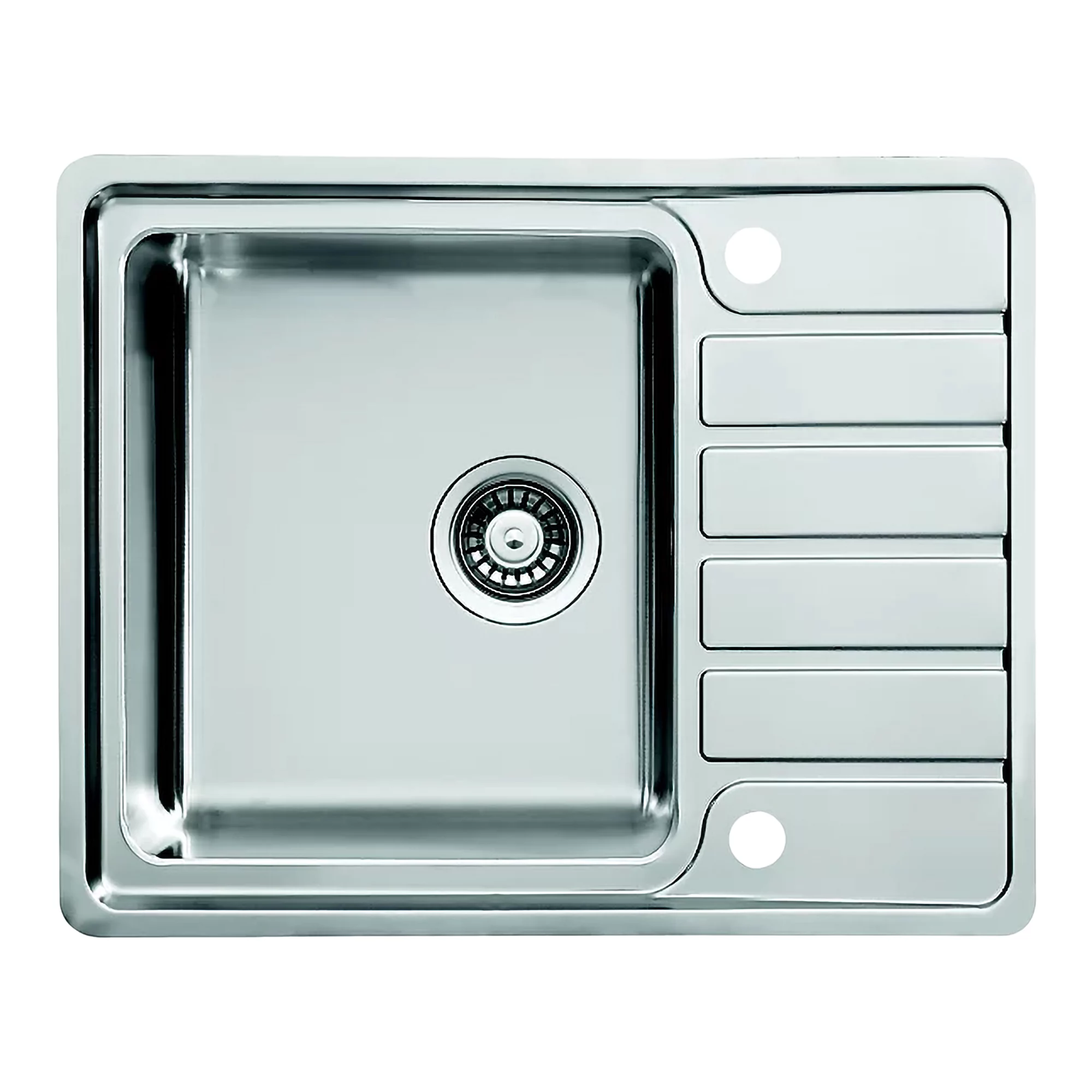 GoodHome Quassia Brushed Stainless Steel 1 Bowl Sink & Drainer With Compact Drainer (W)505mm X (L)635mm 3 GoodHome Quassia Brushed Stainless Steel 1 Bowl Sink & Drainer With Compact Drainer (W)505mm X (L)635mm