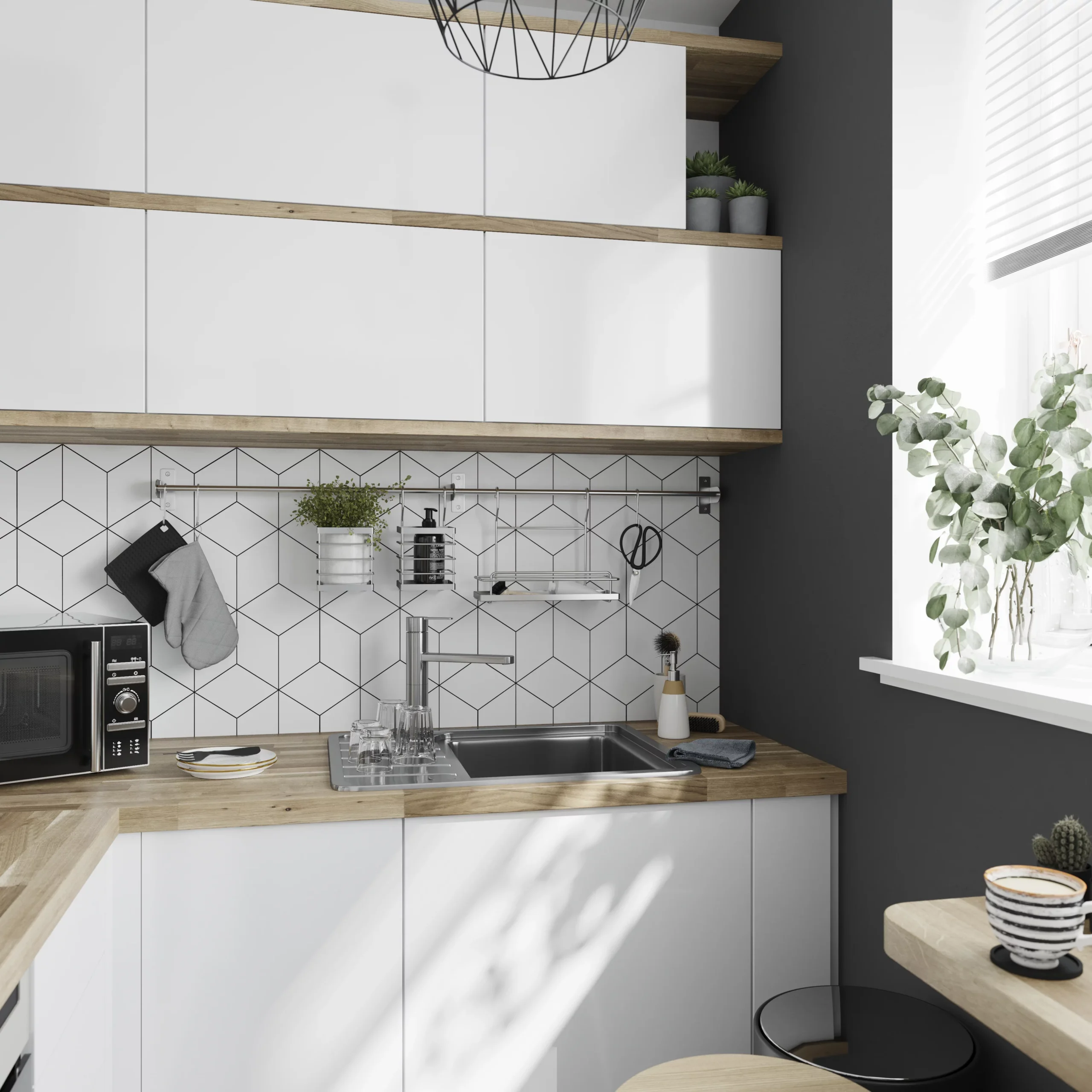 GoodHome Quassia Brushed Stainless Steel 1 Bowl Sink & Drainer With Compact Drainer (W)505mm X (L)635mm 6 GoodHome Quassia Brushed Stainless Steel 1 Bowl Sink & Drainer With Compact Drainer (W)505mm X (L)635mm - Image 4