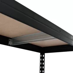 GoodHome Rand Black 5 Shelf High-density Fibreboard (HDF) & Steel Shelving Unit (H)1800mm (W)970mm 12 GoodHome Rand Black 5 Shelf High-density Fibreboard (HDF) & Steel Shelving Unit (H)1800mm (W)970mm -Trade point goodhome rand black 5 shelf high density fibreboard hdf steel shelving unit h 1800mm w 970mm5059340214948 09c