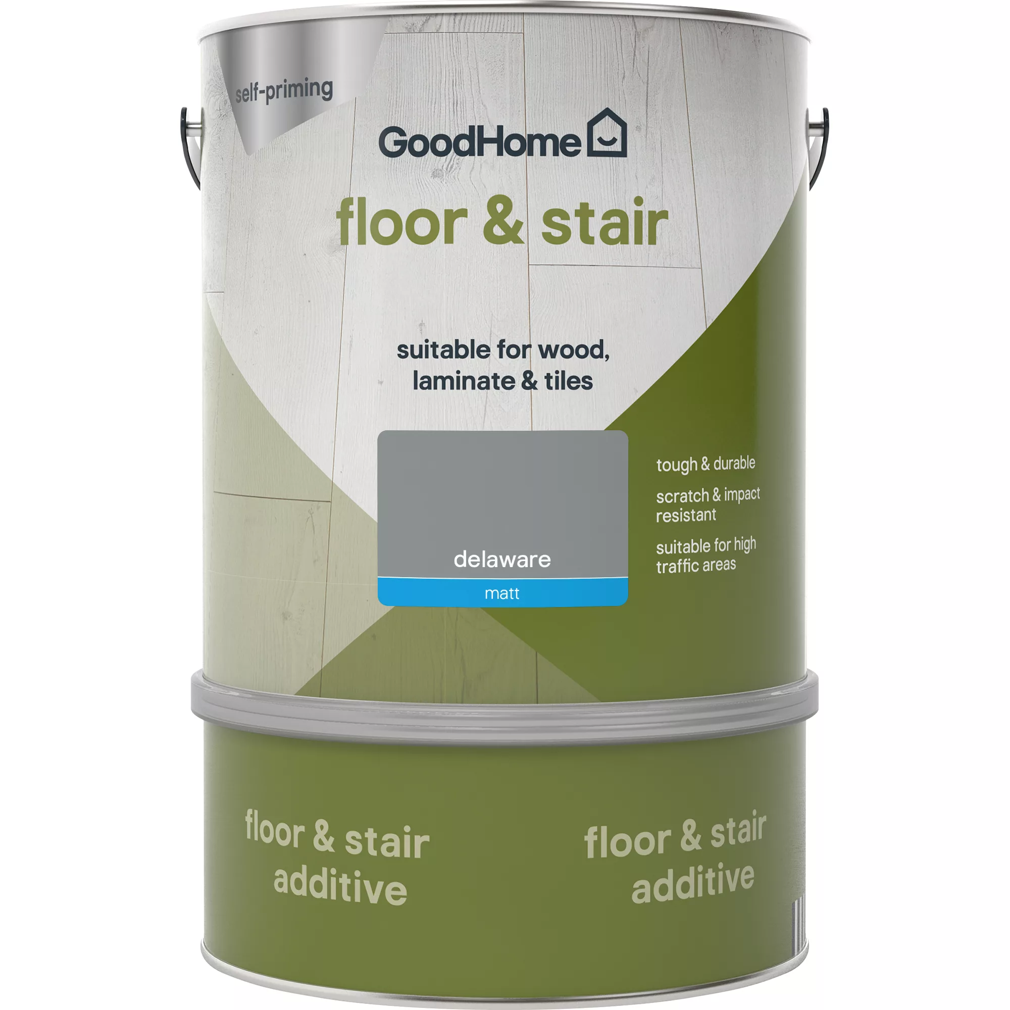 GoodHome Renovation Delaware Matt Floor & Stair Paint, 2L 4 GoodHome Renovation Delaware Matt Floor & Stair Paint, 2L - Image 2