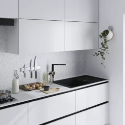 GoodHome Romesco Linea Black Granite 1 Bowl Sink & Drainer (W)515mm X (L)880mm 23 GoodHome Romesco Linea Black Granite 1 Bowl Sink & Drainer (W)515mm X (L)880mm -Trade point goodhome romesco linea black granite 1 bowl sink drainer w 515mm x l 880mm5059340458533 05i