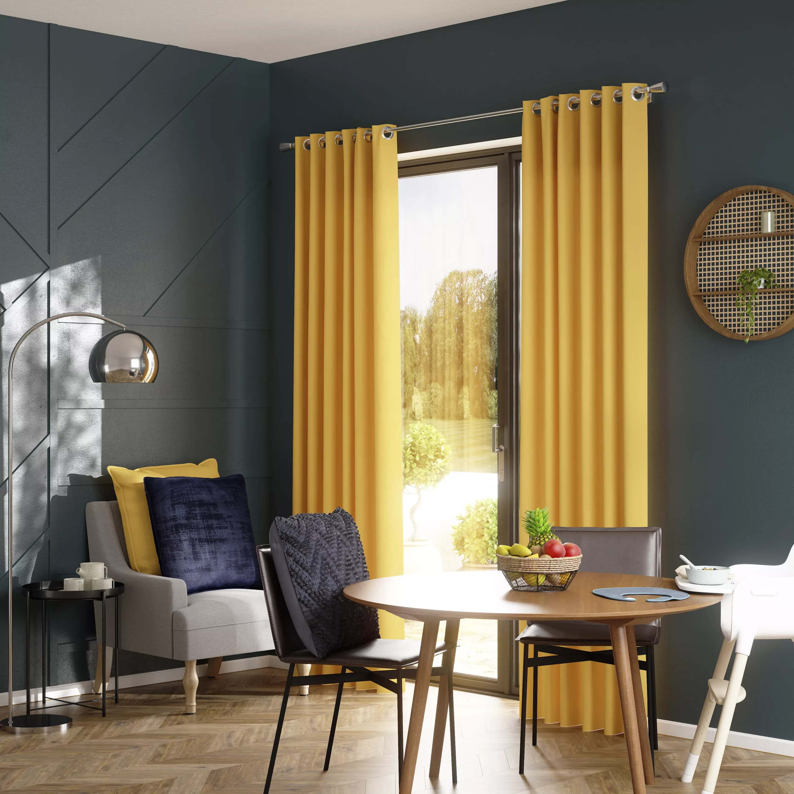 GoodHome Ruvor Blue Plain Indoor Cushion (L)55cm X (W)55cm 10 GoodHome Ruvor Blue Plain Indoor Cushion (L)55cm X (W)55cm - Image 8