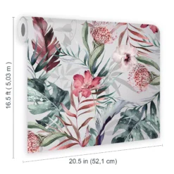 GoodHome Seran Multicolour Floral Smooth Wallpaper 13 GoodHome Seran Multicolour Floral Smooth Wallpaper -Trade point goodhome seran multicolour floral smooth wallpaper5059340410821 02t