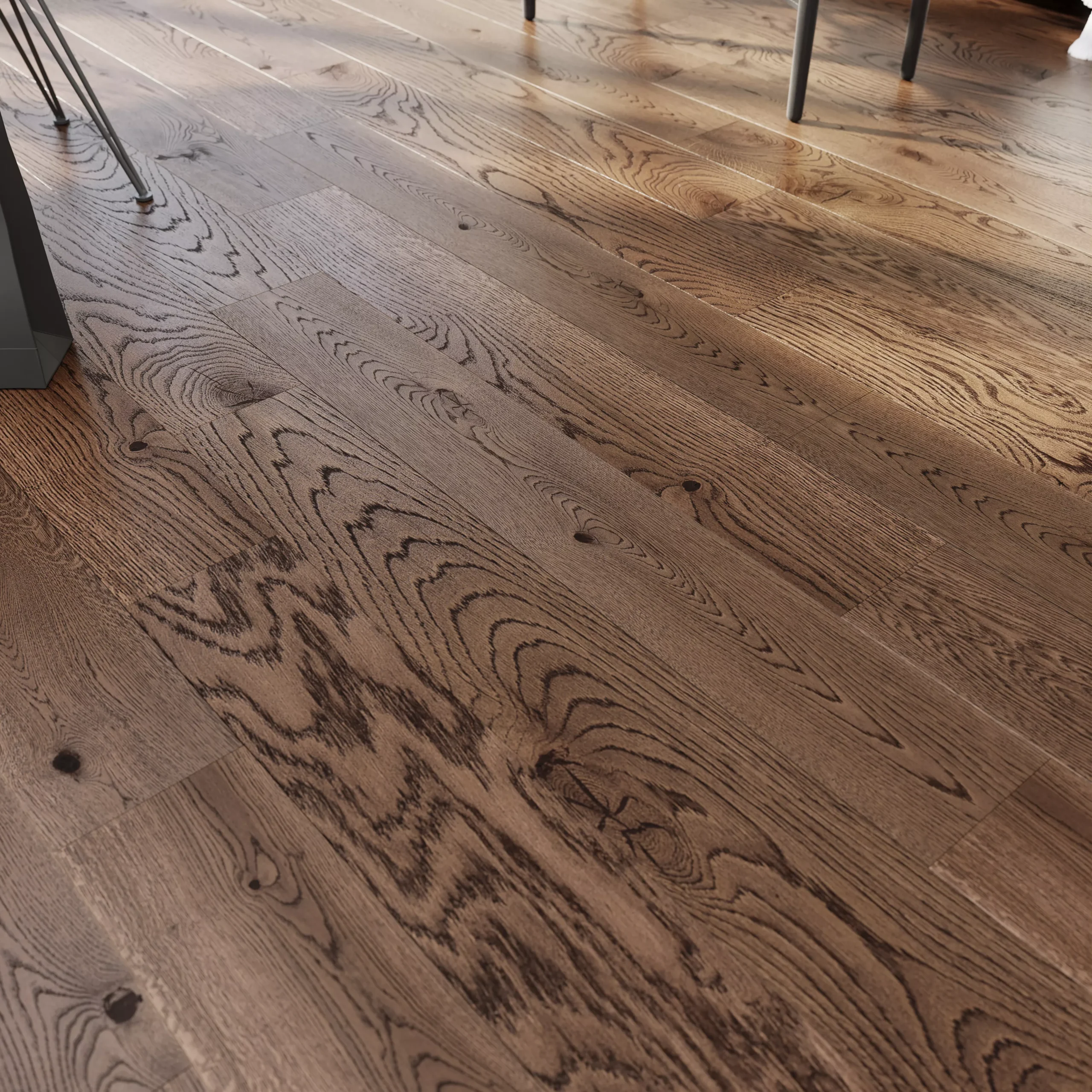 GoodHome Skanor Dark Brown Oak Solid Wood Flooring, 1.3m² Pack 8 GoodHome Skanor Dark Brown Oak Solid Wood Flooring, 1.3m² Pack - Image 6