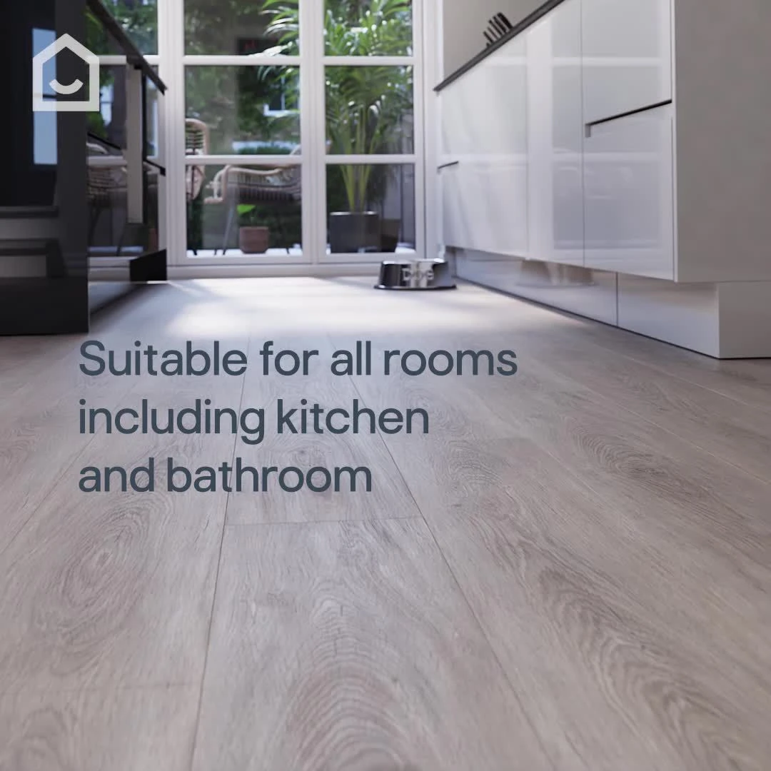 GoodHome Southwell Grey Wood Effect Laminate Flooring, 1.59m² 4 GoodHome Southwell Grey Wood Effect Laminate Flooring, 1.59m² - Image 2