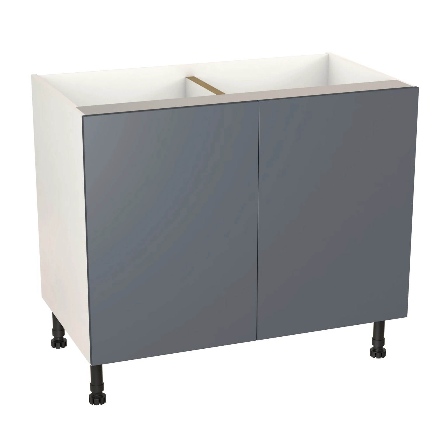 GoodHome Stevia Gloss Anthracite Slab Base Kitchen Cabinet (W)1000mm (H)720mm 3 GoodHome Stevia Gloss Anthracite Slab Base Kitchen Cabinet (W)1000mm (H)720mm