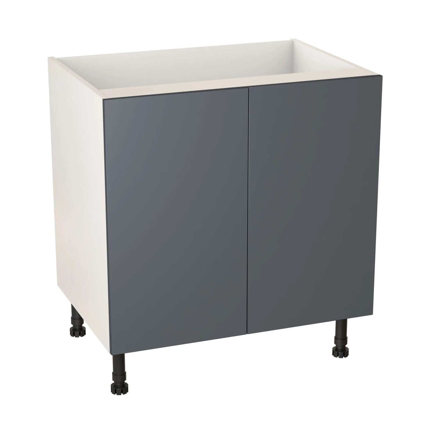 GoodHome Stevia Gloss Anthracite Slab Base Kitchen Cabinet (W)800mm (H)720mm 3 GoodHome Stevia Gloss Anthracite Slab Base Kitchen Cabinet (W)800mm (H)720mm