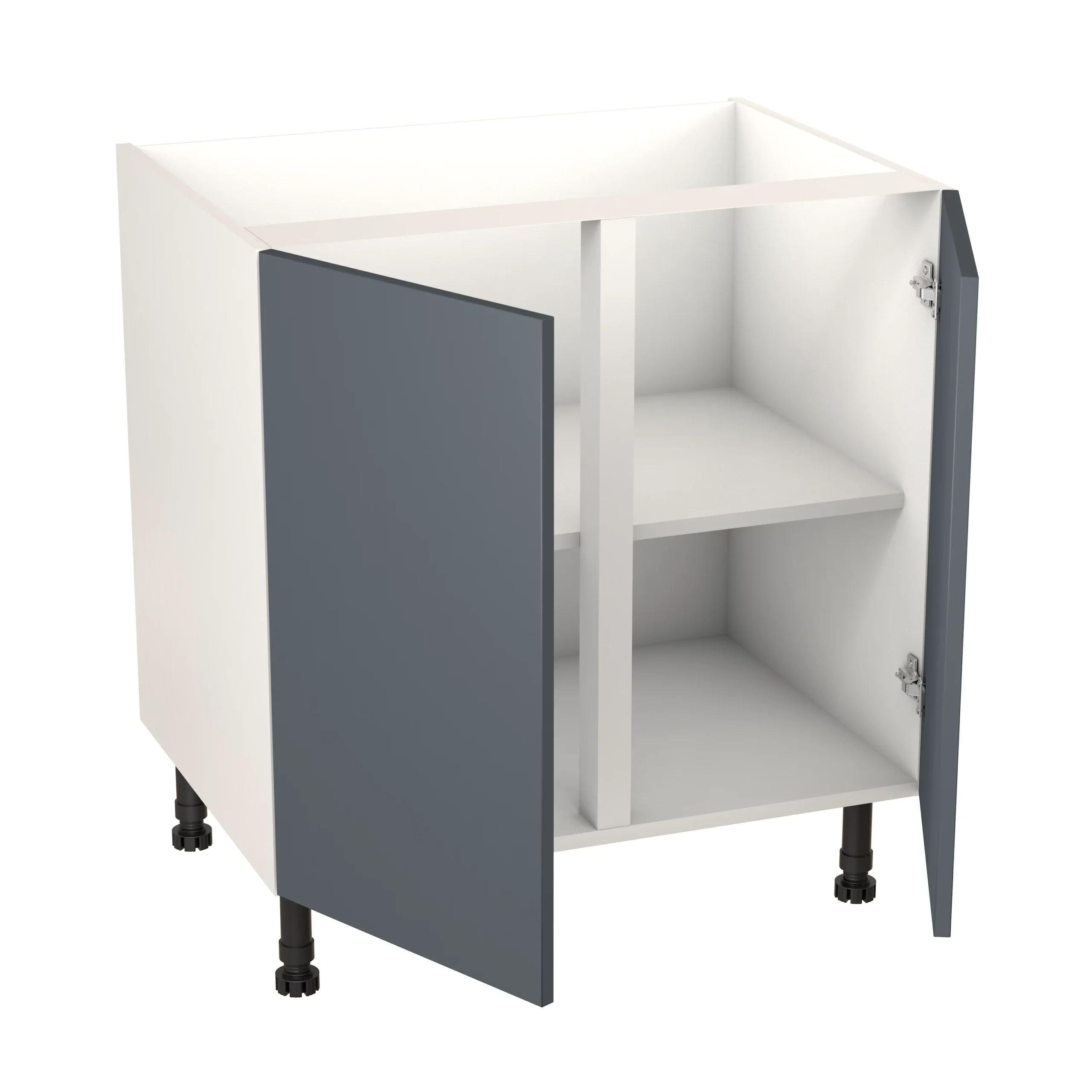 GoodHome Stevia Gloss Anthracite Slab Base Kitchen Cabinet (W)800mm (H)720mm 4 GoodHome Stevia Gloss Anthracite Slab Base Kitchen Cabinet (W)800mm (H)720mm - Image 2