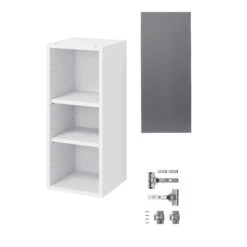 GoodHome Stevia Gloss Anthracite Slab Wall Kitchen Cabinet (W)300mm (H)720mm -Trade point goodhome stevia gloss anthracite slab wall kitchen cabinet w 300mm h 720mm5059340702582 07c bq