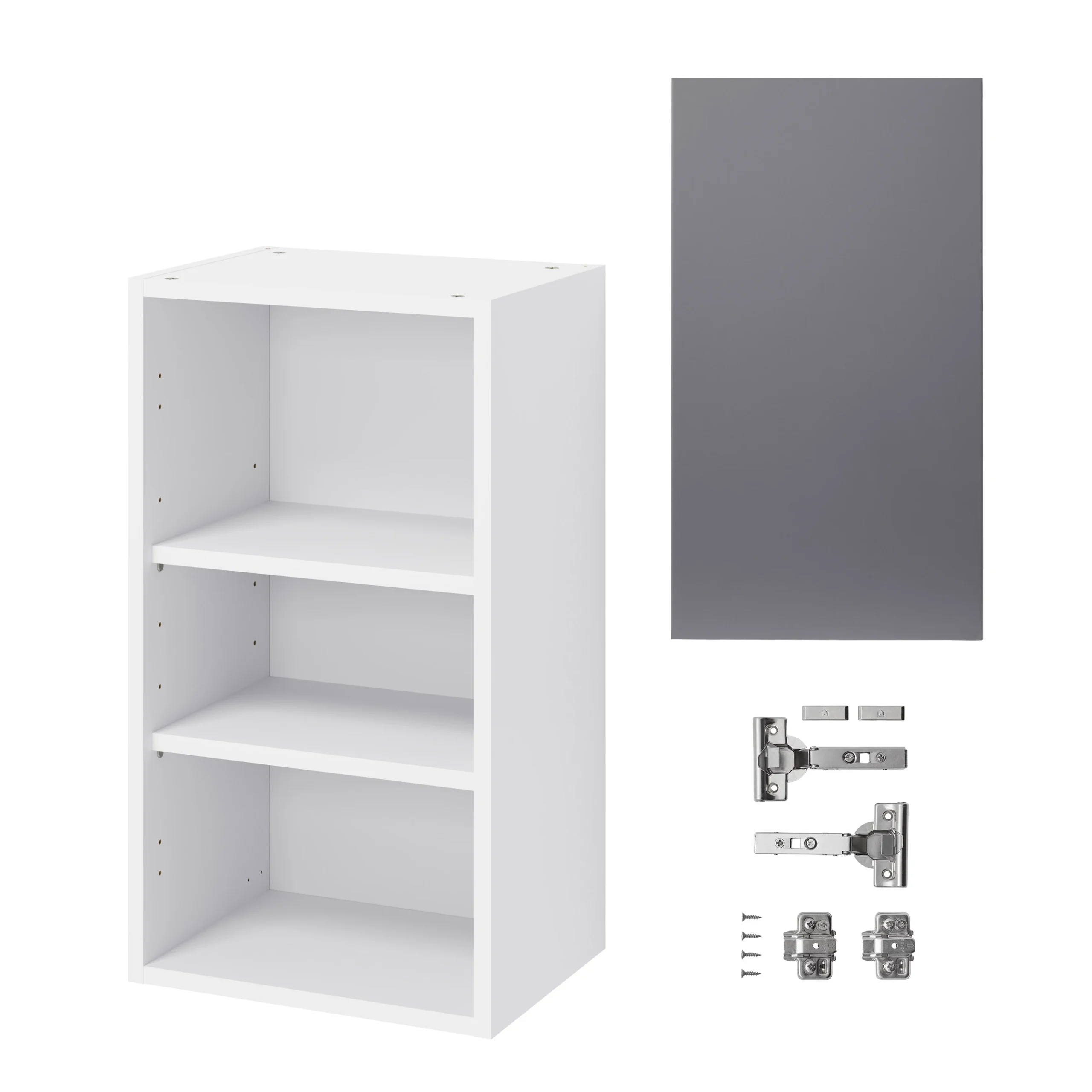 GoodHome Stevia Gloss Anthracite Slab Wall Kitchen Cabinet (W)400mm (H)720mm 5 GoodHome Stevia Gloss Anthracite Slab Wall Kitchen Cabinet (W)400mm (H)720mm - Image 3