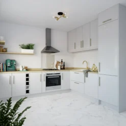 GoodHome Stevia Gloss Grey Slab Drawer Front, Bridging Door & Bi Fold Door, (W)600mm (H)356mm (T)18mm 9 GoodHome Stevia Gloss Grey Slab Drawer Front, Bridging Door & Bi Fold Door, (W)600mm (H)356mm (T)18mm -Trade point goodhome stevia gloss grey slab drawer front bridging door bi fold door w 600mm h 356mm t 18mm5059340249636 20i