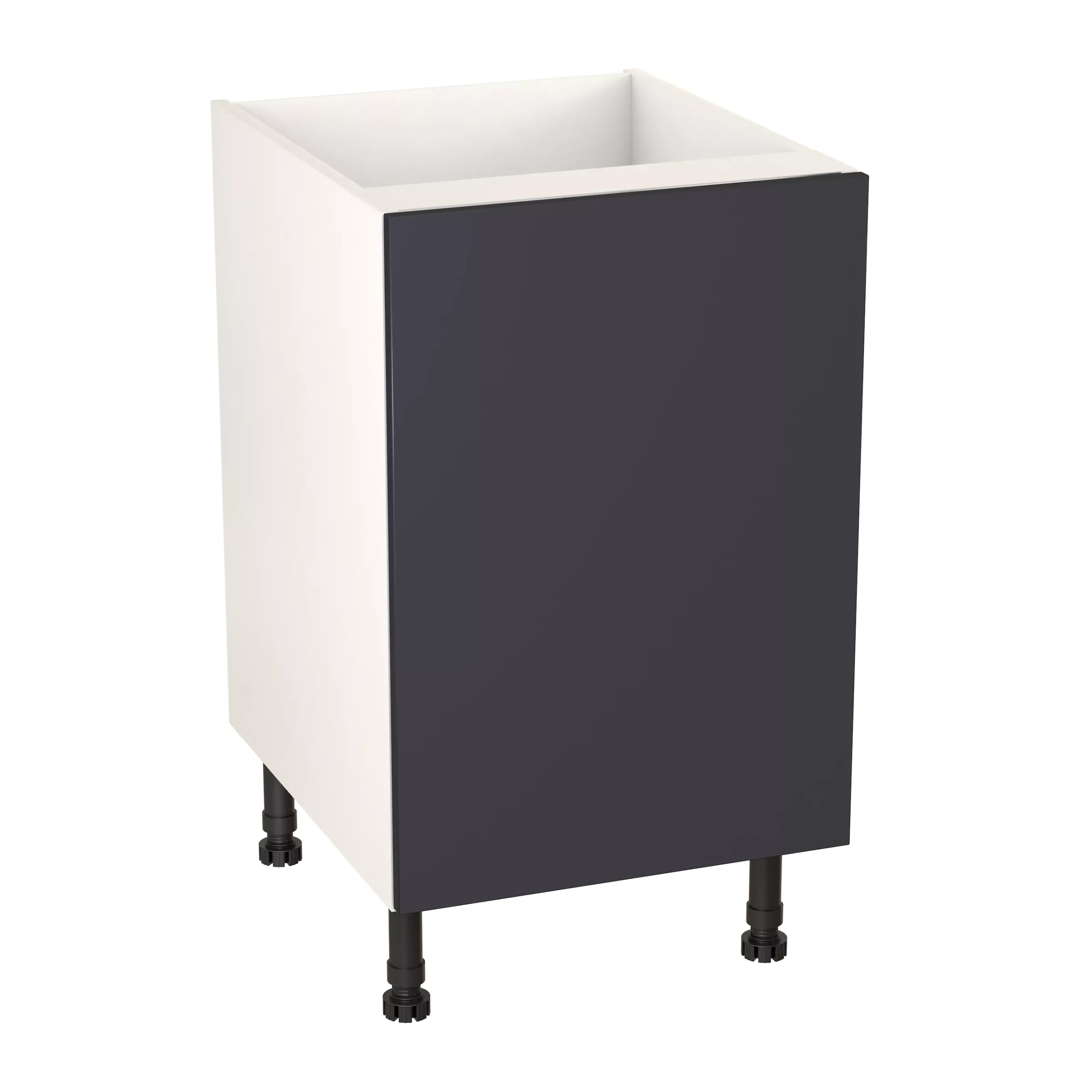 GoodHome Stevia Matt Blue Slab Base Kitchen Cabinet (W)500mm (H)720mm 3 GoodHome Stevia Matt Blue Slab Base Kitchen Cabinet (W)500mm (H)720mm