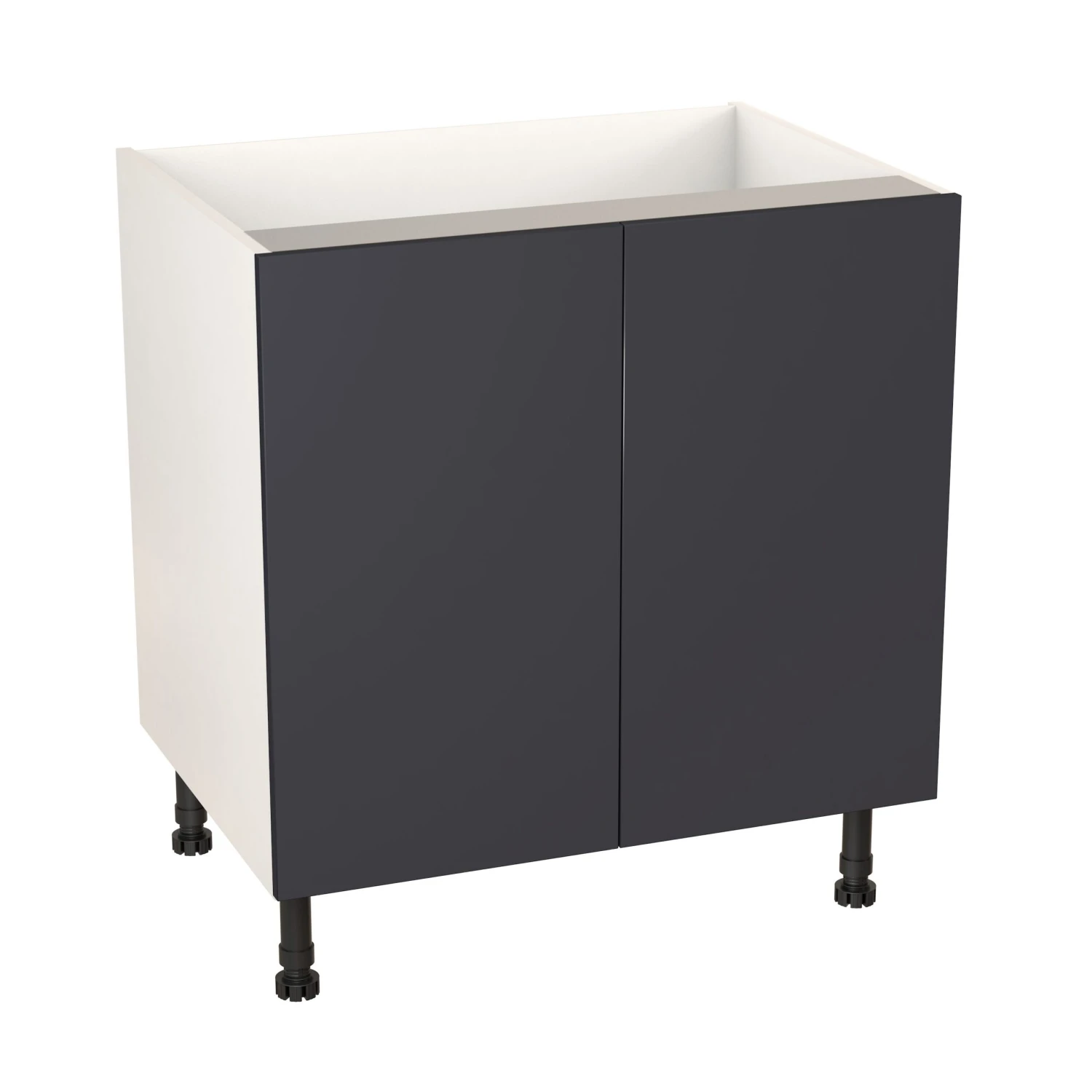 GoodHome Stevia Matt Blue Slab Base Kitchen Cabinet (W)800mm (H)720mm 3 GoodHome Stevia Matt Blue Slab Base Kitchen Cabinet (W)800mm (H)720mm