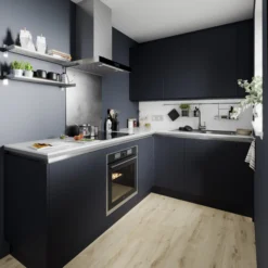 GoodHome Stevia Matt Blue Slab Base Kitchen Cabinet (W)800mm (H)720mm 10 GoodHome Stevia Matt Blue Slab Base Kitchen Cabinet (W)800mm (H)720mm -Trade point goodhome stevia matt blue slab base kitchen cabinet w 800mm h 720mm5059340702698 24i bq