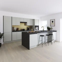 GoodHome Stevia Matt Pewter Grey Slab Drawer Front, Bridging Door & Bi Fold Door, (W)600mm (H)356mm (T)18mm -Trade point goodhome stevia matt pewter grey slab drawer front bridging door bi fold door w 600mm h 356mm t 18mm5059340088662 20i