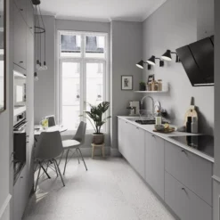 GoodHome Stevia Matt Pewter Grey Slab Drawer Front, Bridging Door & Bi Fold Door, (W)600mm (H)356mm (T)18mm -Trade point goodhome stevia matt pewter grey slab drawer front bridging door bi fold door w 600mm h 356mm t 18mm5059340088853 22i