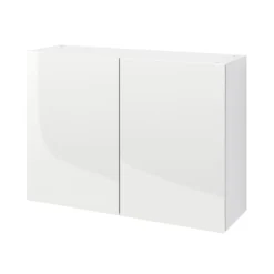 GoodHome Stevia Matt White Standard Wall Cabinet, (W)1000mm (D)338mm